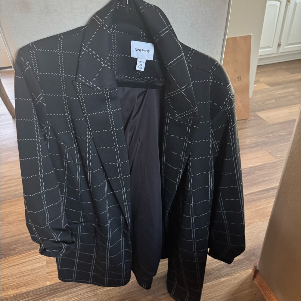 Black Checkered Blazer
